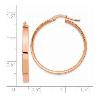 14K Roségold 3mm Groß Creolen