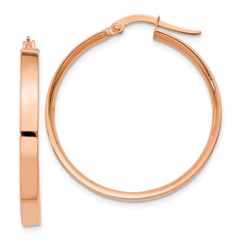 14K Roségold 3mm Groß Creolen