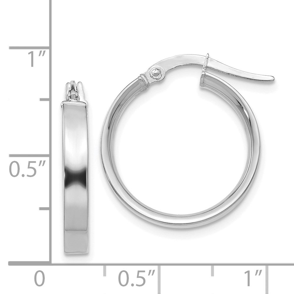 14K Weißgold 3mm Klein Creolen