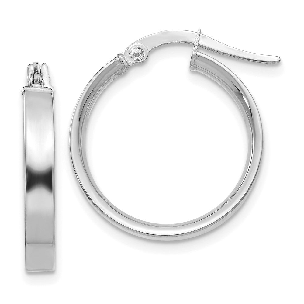 14K Weißgold 3mm Klein Creolen
