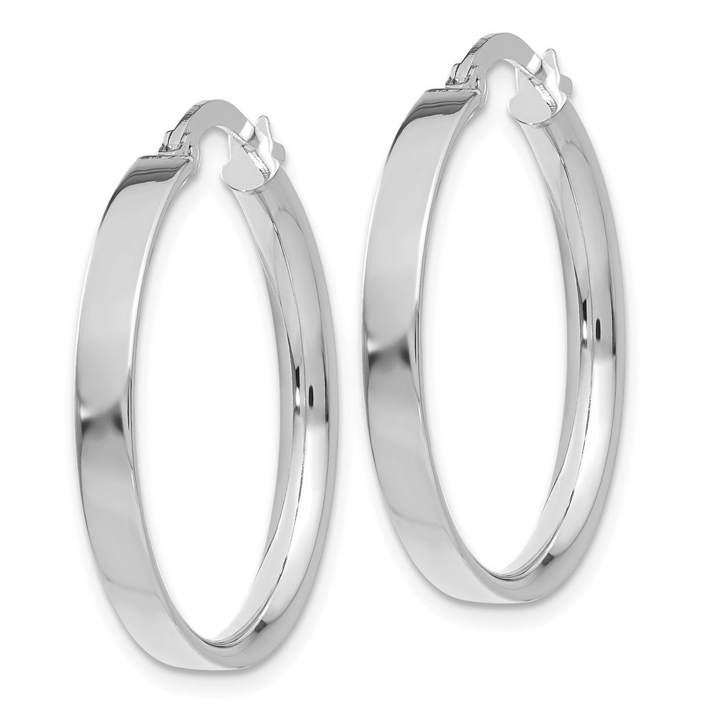 14K Weißgold 3mm Mittel Creolen