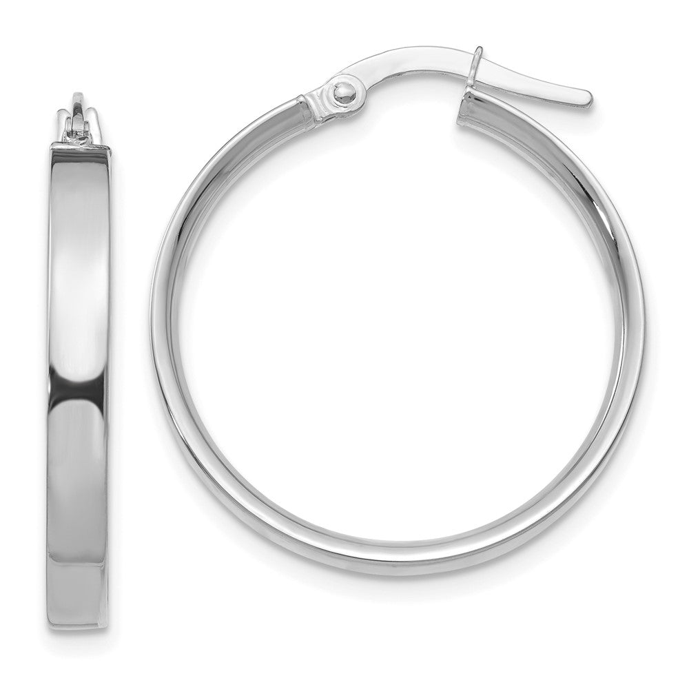 14K Weißgold 3mm Mittel Creolen
