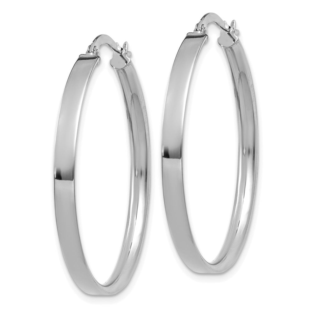 14K Weißgold 3mm Xl Creolen