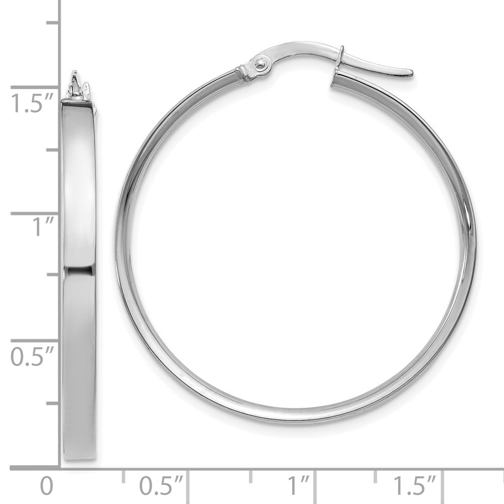 14K Weißgold 3mm Xl Creolen