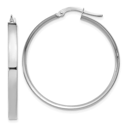 14K Weißgold 3mm Xl Creolen