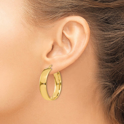 14K Gelbgold 6.75mm Creolen