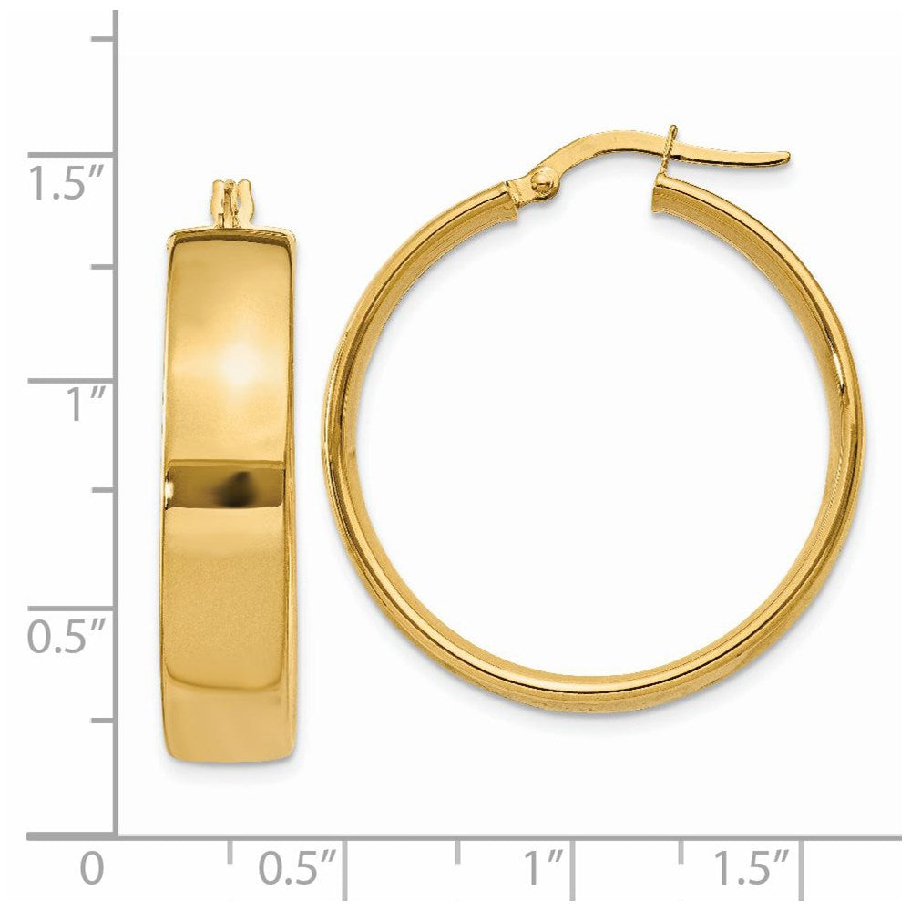 14K Gelbgold 6.75mm Creolen
