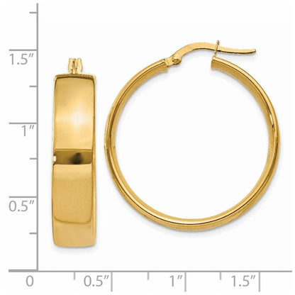14K Gelbgold 6.75mm Creolen