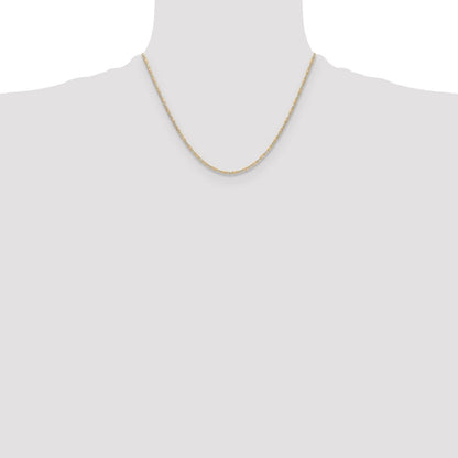 14K Tricolor 2.0mm Gold Pavé Valentino Halskette