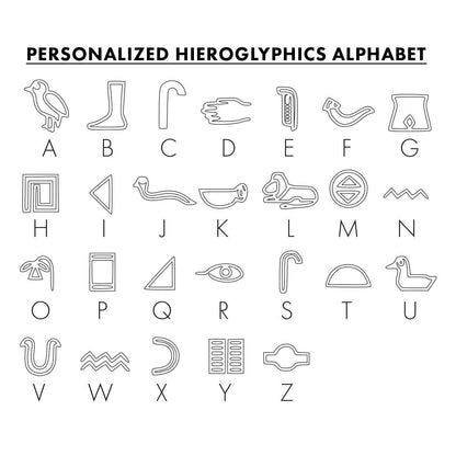 14K Gelbgold Egyptian Hieroglyphics Anhänger