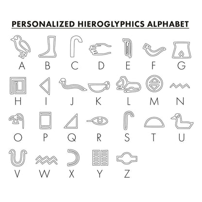 Roségoldbeschichtet Sterlingsilber /rose Egyptian Hieroglyphics Anhänger