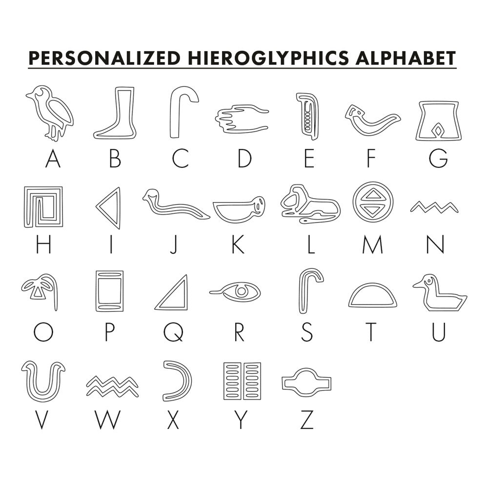14K Gelbgold Egyptian Hieroglyphics Anhänger