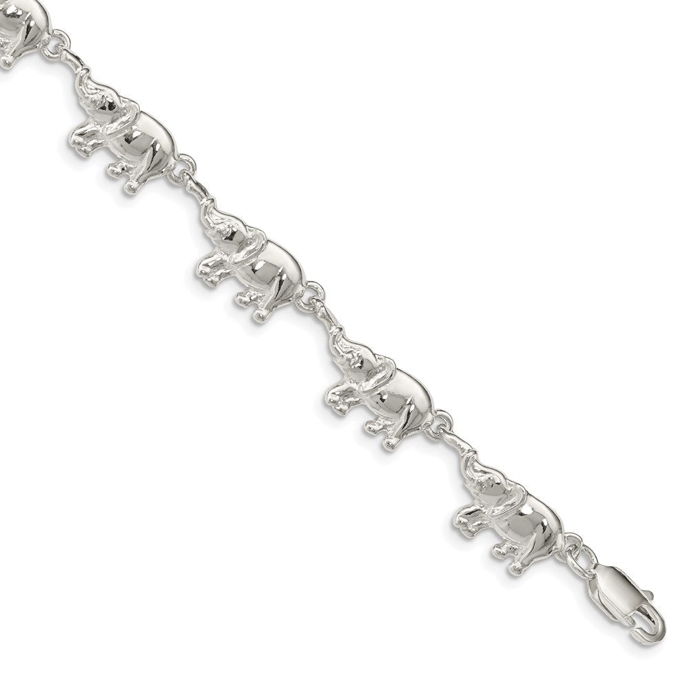 7 Zoll Sterlingsilber Elephants Armband