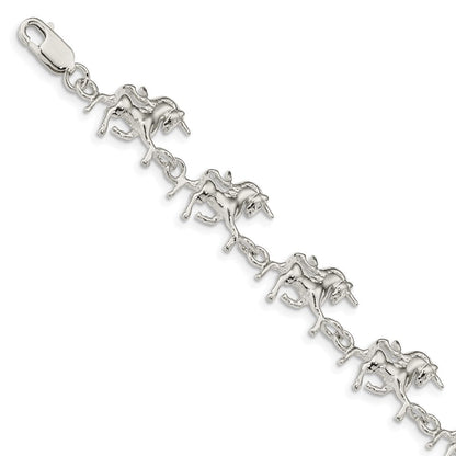 7 Zoll Sterlingsilber Unicorns Armband