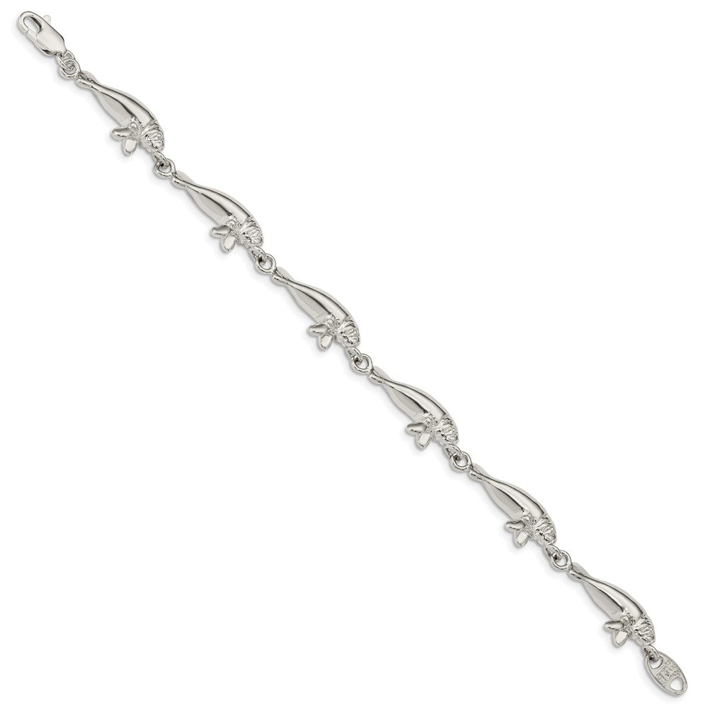 7 Zoll Sterlingsilber Manatees Armband