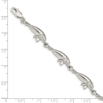 7 Zoll Sterlingsilber Manatees Armband