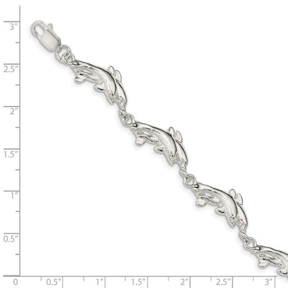 7 Zoll Sterlingsilber Dolphins Armband