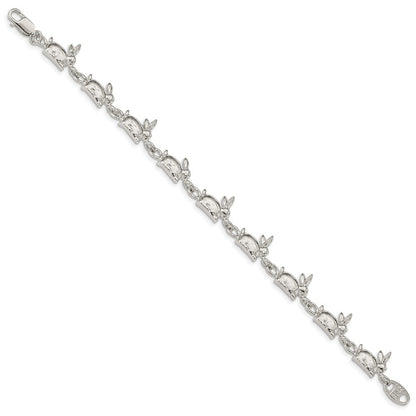 7 Zoll Sterlingsilber Rabbits Armband