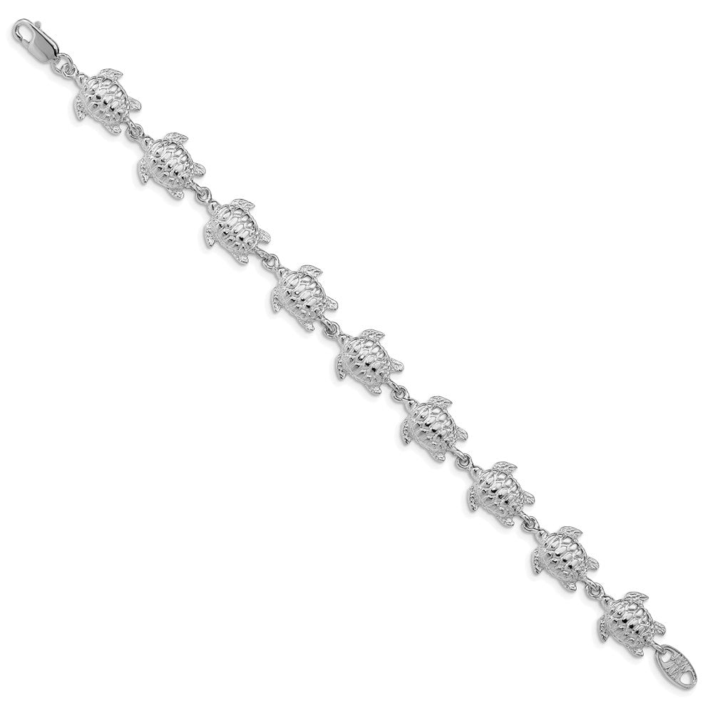 7 Zoll Sterlingsilber Meer Turtles Armband