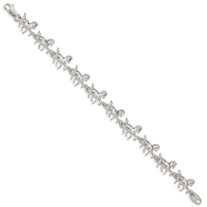 7 Zoll Sterlingsilber Horses Armband