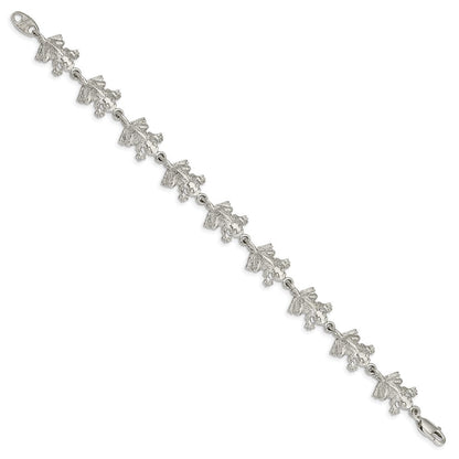 7 Zoll Sterlingsilber Frogs Armband