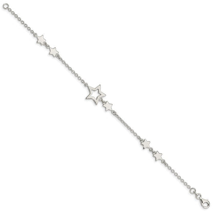 7.5 Zoll Sterlingsilber Stern Armband