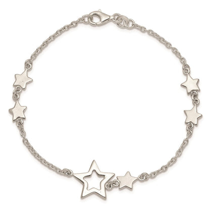 7.5 Zoll Sterlingsilber Stern Armband