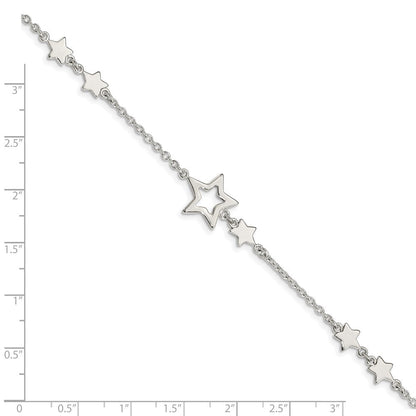 7.5 Zoll Sterlingsilber Stern Armband