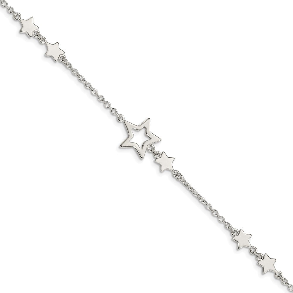 7.5 Zoll Sterlingsilber Stern Armband