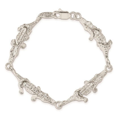 7 Zoll Sterlingsilber Alligator Armband