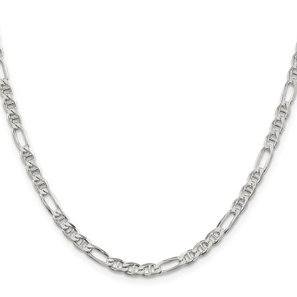 Sterlingsilber 3.75mm Figaro Anker Halskette
