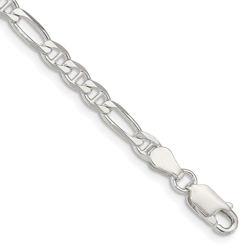 Sterlingsilber 3.75mm Figaro Anker Gliederarmband