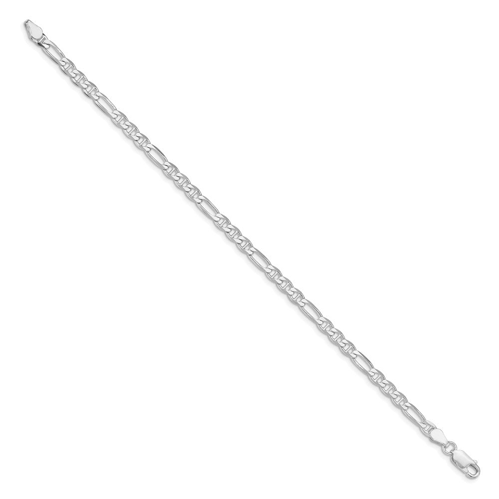 Sterlingsilber Rhodiniert 3.75mm Figaro Anker Gliederarmband