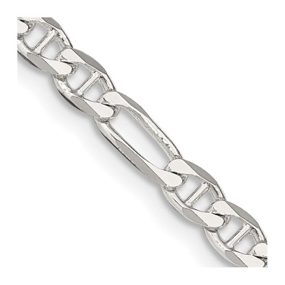 Sterlingsilber 3.75mm Figaro Anker Halskette