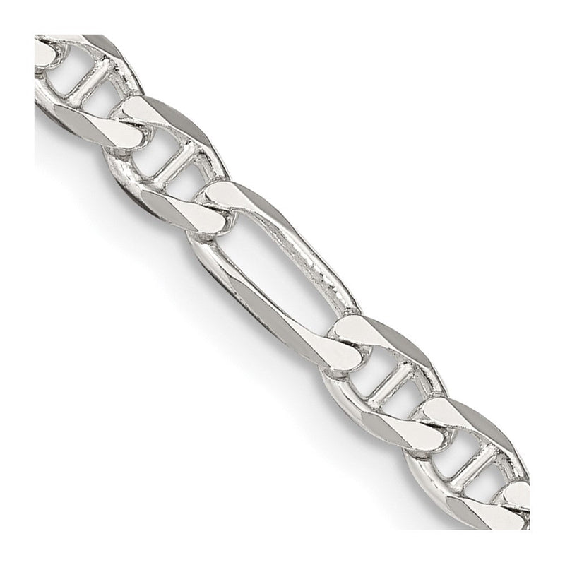 Sterlingsilber 3.75mm Figaro Anker Halskette