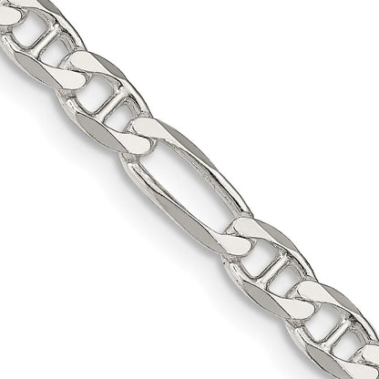 Sterlingsilber 4.5mm Figaro Anker Halskette
