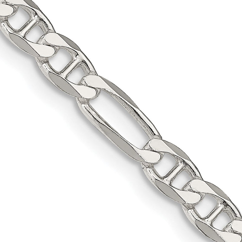 Sterlingsilber 4.5mm Figaro Anker Halskette