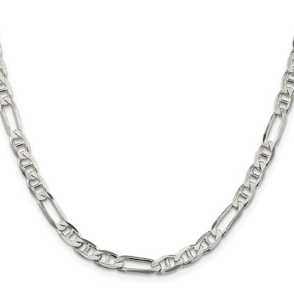 Sterlingsilber 5.5mm Figaro Anker Halskette