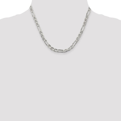 Sterlingsilber 5.5mm Figaro Anker Halskette