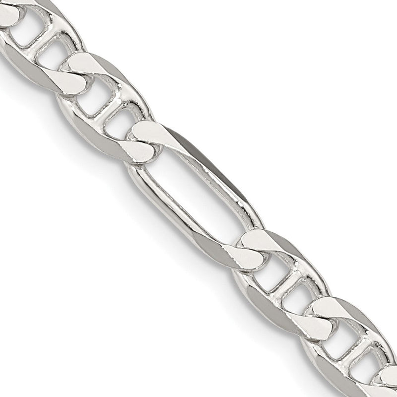 Sterlingsilber 5.5mm Figaro Anker Halskette