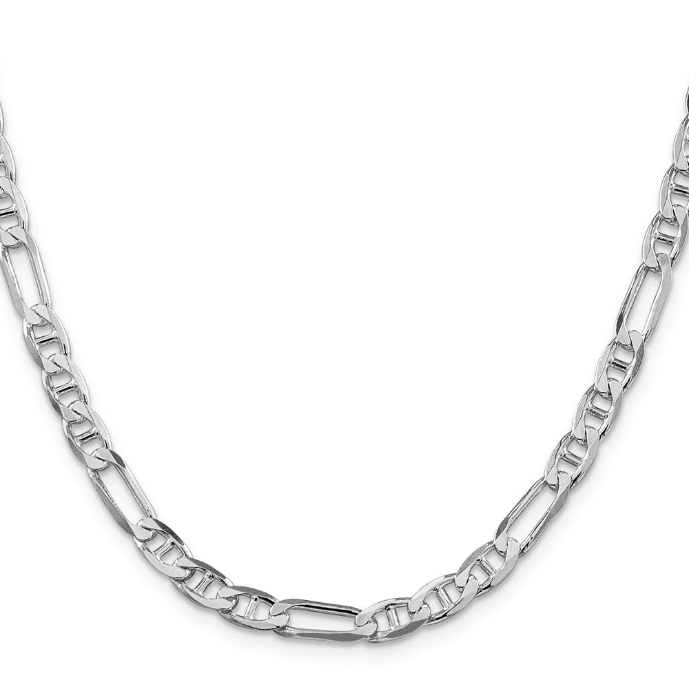 Sterlingsilber Rhodiniert 5.5mm Figaro Anker Halskette