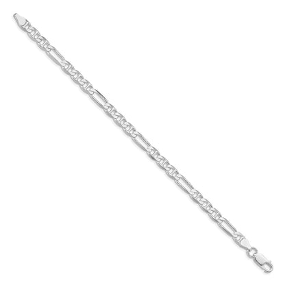 Sterlingsilber Rhodiniert 5.5mm Figaro Anker Gliederarmband