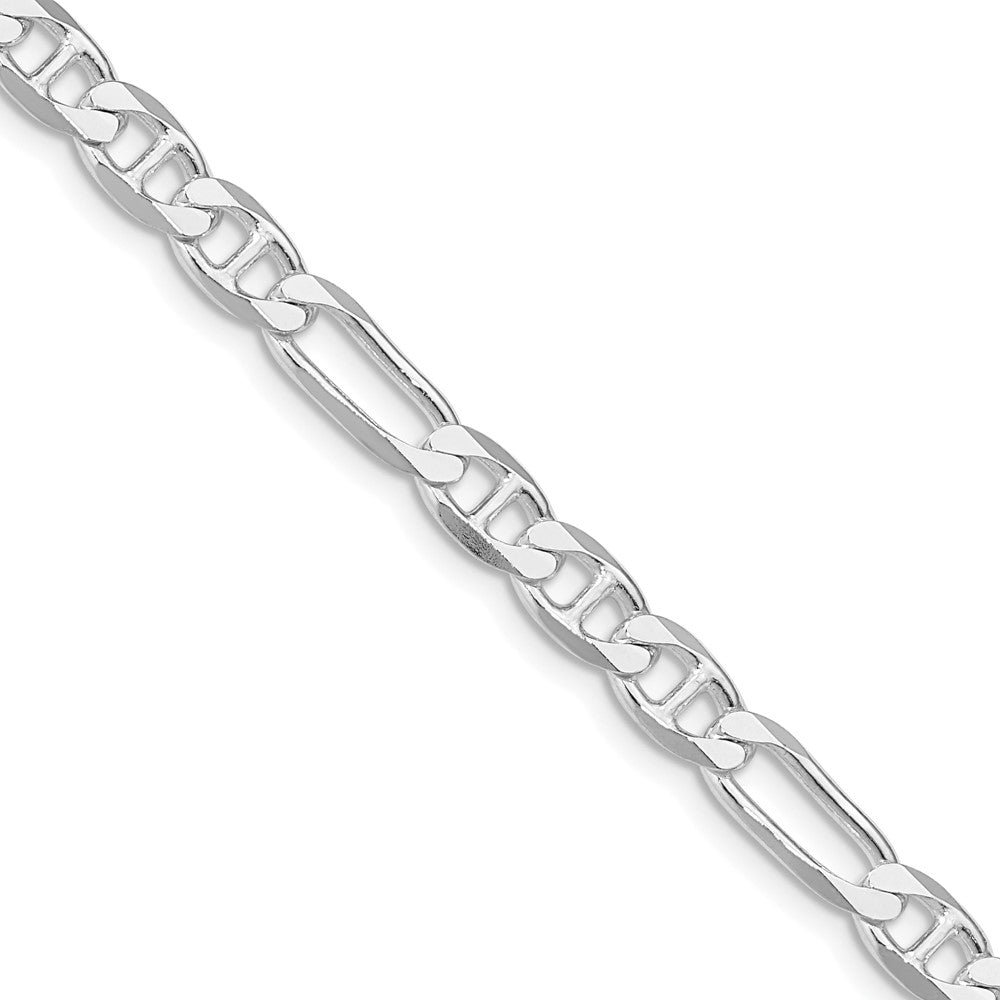 Sterlingsilber Rhodiniert 5.5mm Figaro Anker Halskette