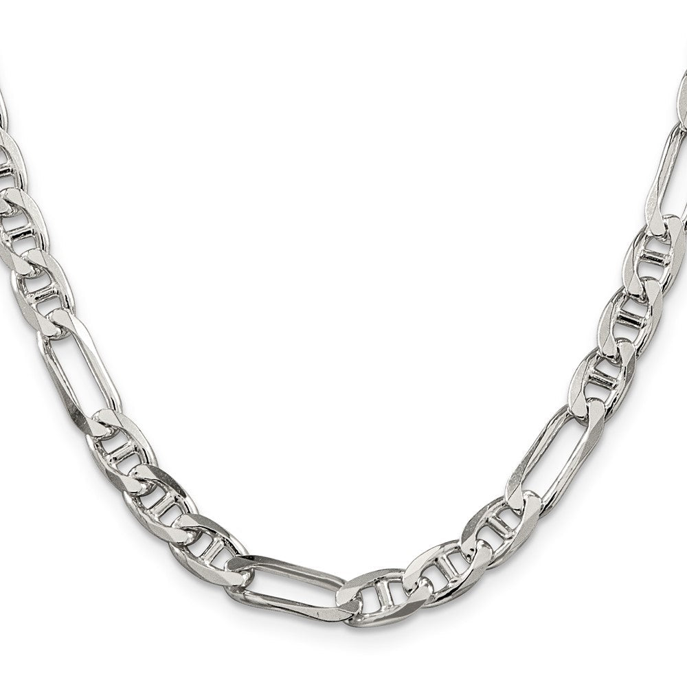 Sterlingsilber 6.5mm Figaro Anker Halskette