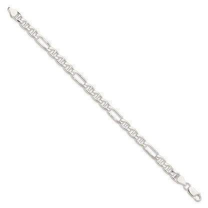 Sterlingsilber 6.5mm Figaro Anker Gliederarmband