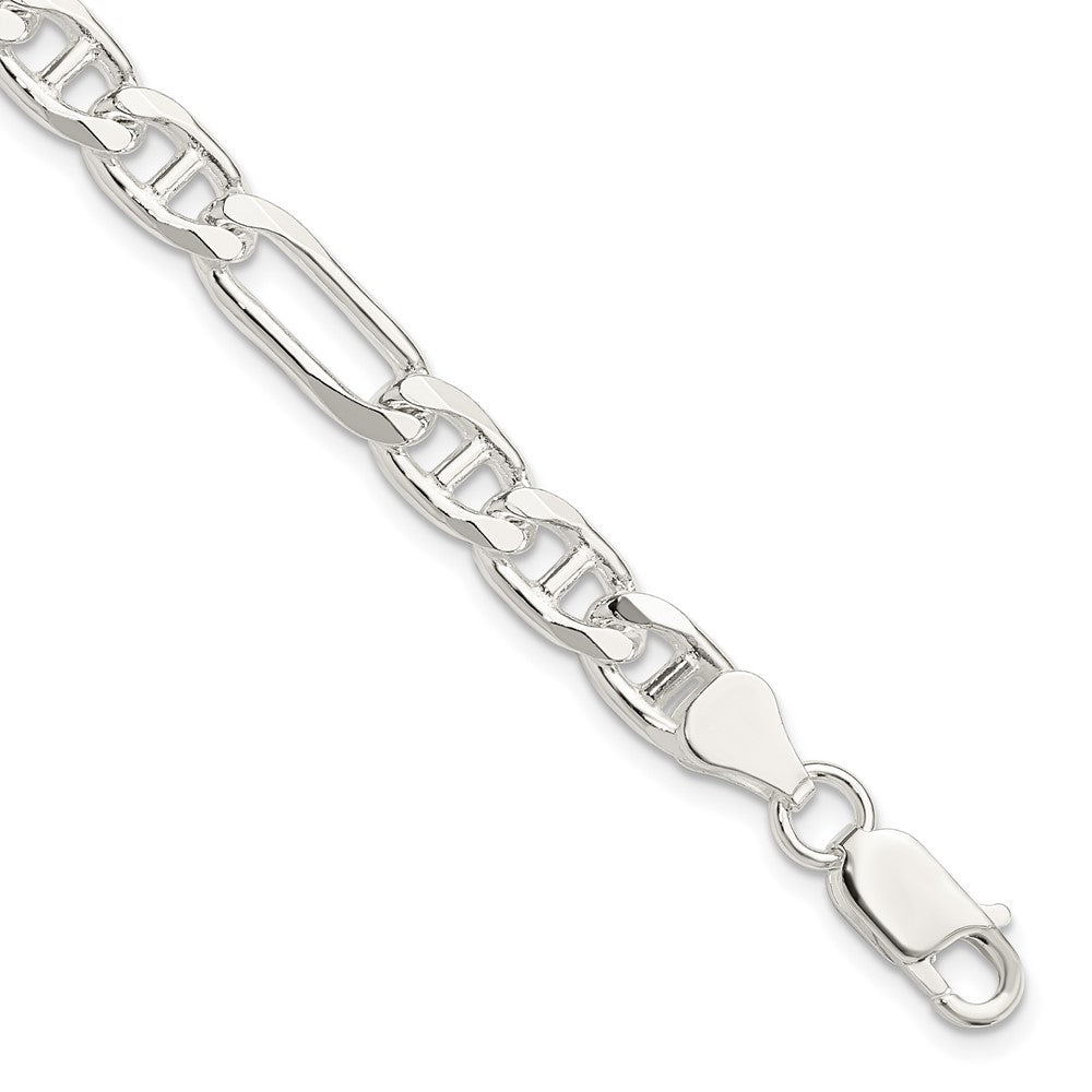 Sterlingsilber 6.5mm Figaro Anker Gliederarmband