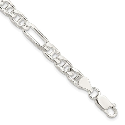 Sterlingsilber 6.5mm Figaro Anker Gliederarmband