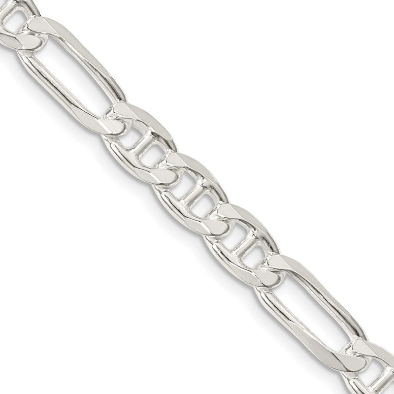Sterlingsilber 6.5mm Figaro Anker Halskette