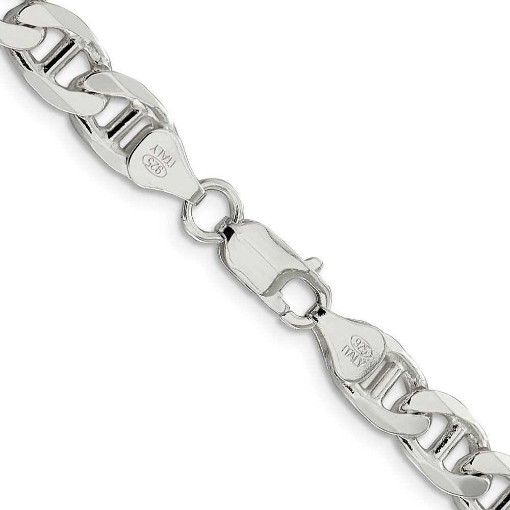 Sterlingsilber 7.5mm Figaro Anker Halskette