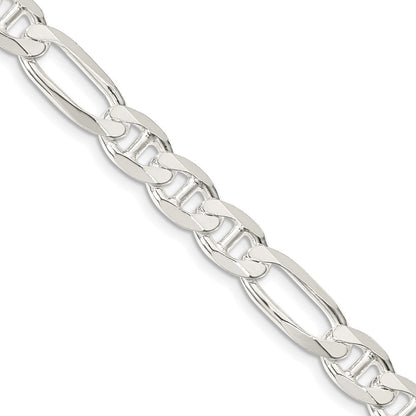 Sterlingsilber 7.5mm Figaro Anker Halskette
